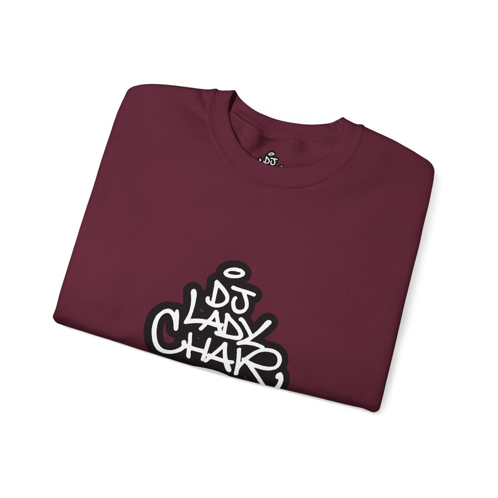 DJ Lady Char Logo Graphic Crew Neck Sweatshirt
