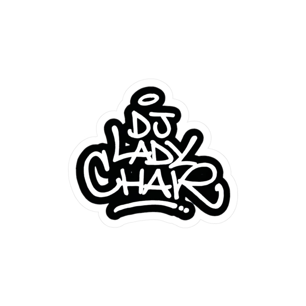 DJ Lady Char Logo - Vinyl Sticker