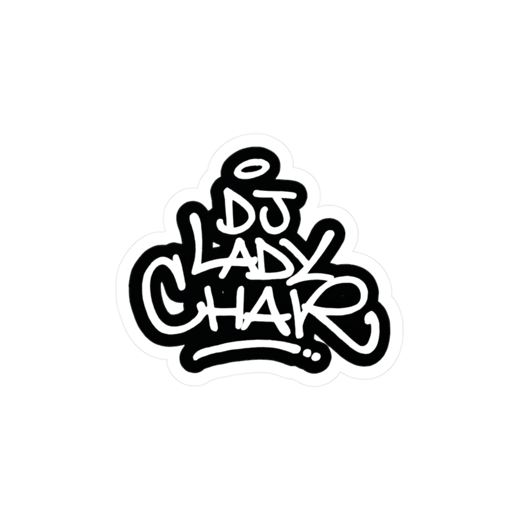 DJ Lady Char Logo - Vinyl Sticker