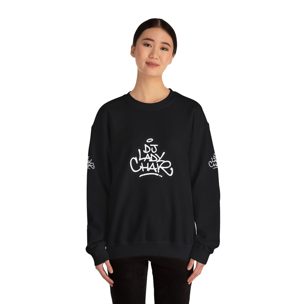 DJ Lady Char Logo Graphic Crew Neck Sweatshirt