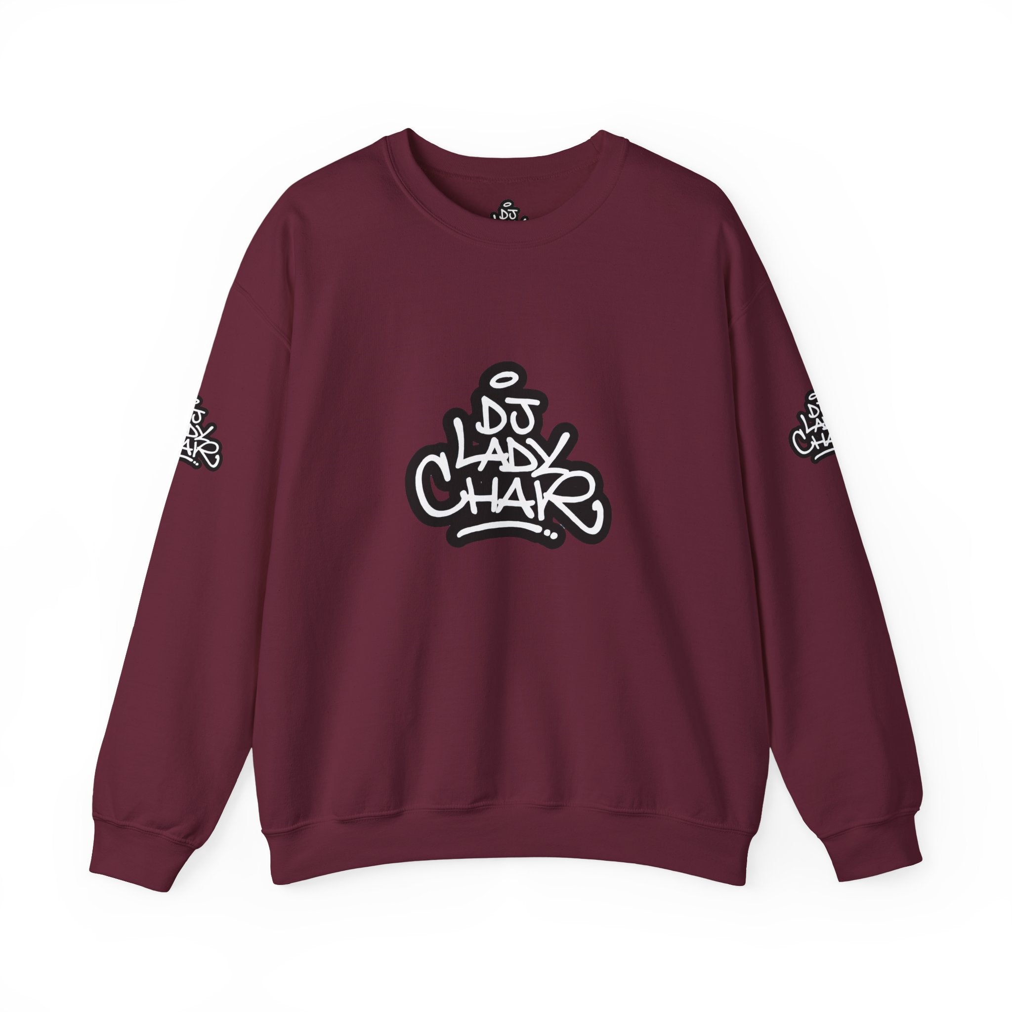 DJ Lady Char Logo Graphic Crew Neck Sweatshirt