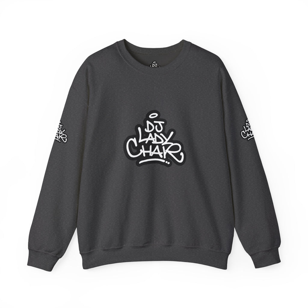 DJ Lady Char Logo Graphic Crew Neck Sweatshirt