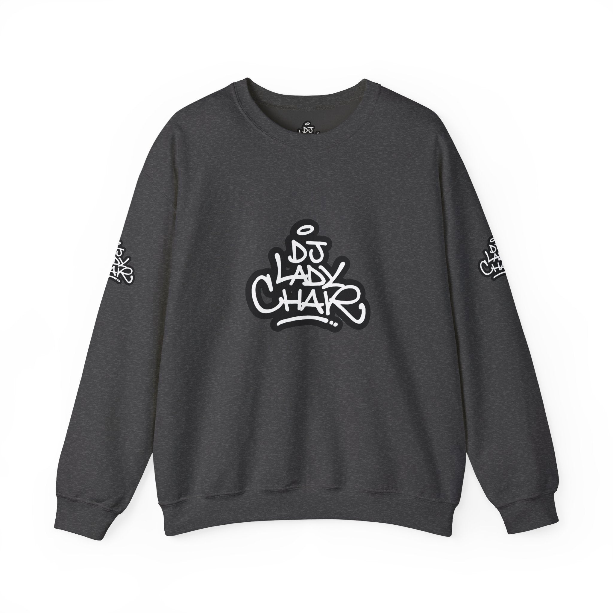 DJ Lady Char Logo Graphic Crew Neck Sweatshirt