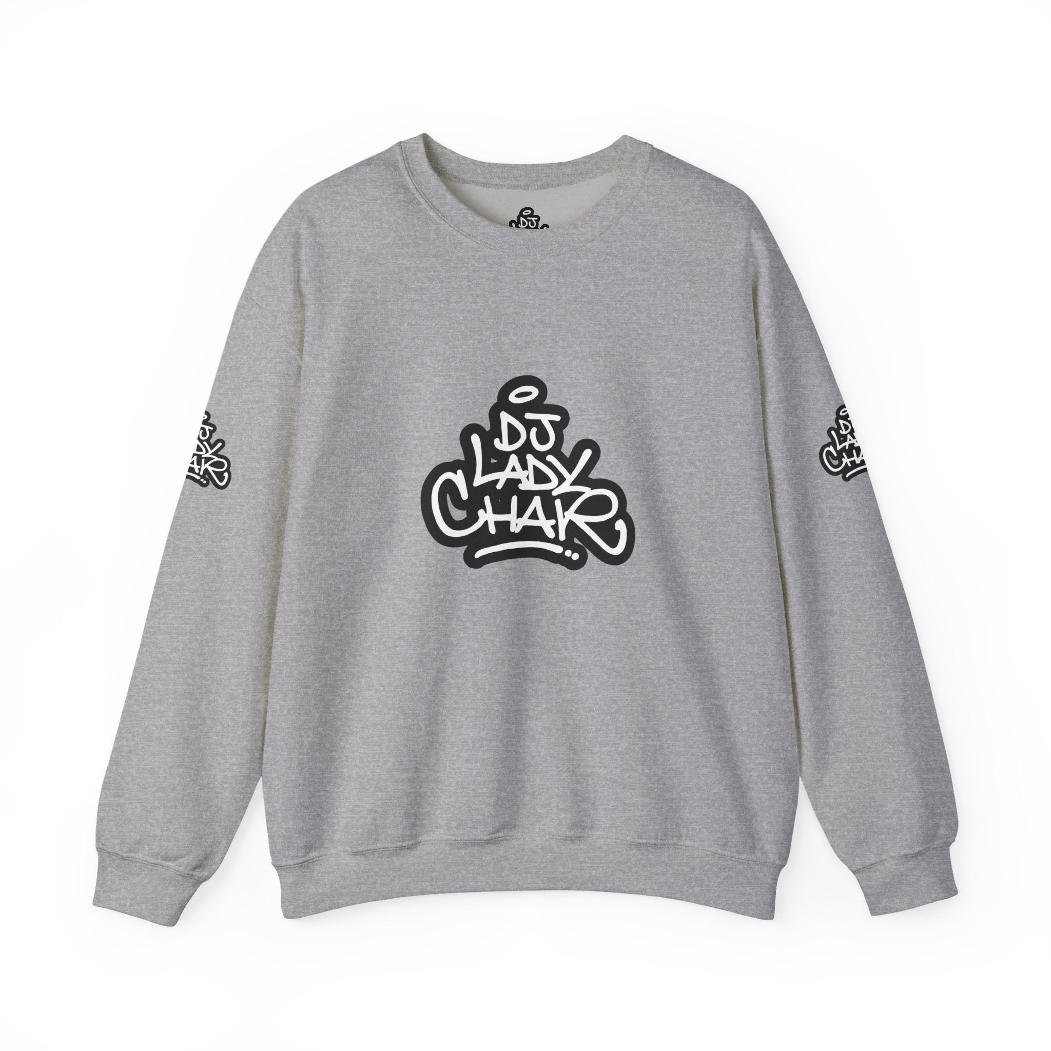 DJ Lady Char Logo Graphic Crew Neck Sweatshirt