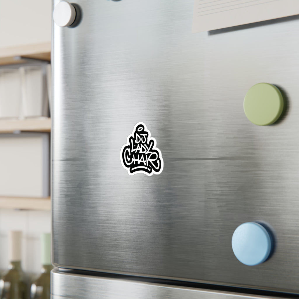 DJ Lady Char Logo - Vinyl Sticker