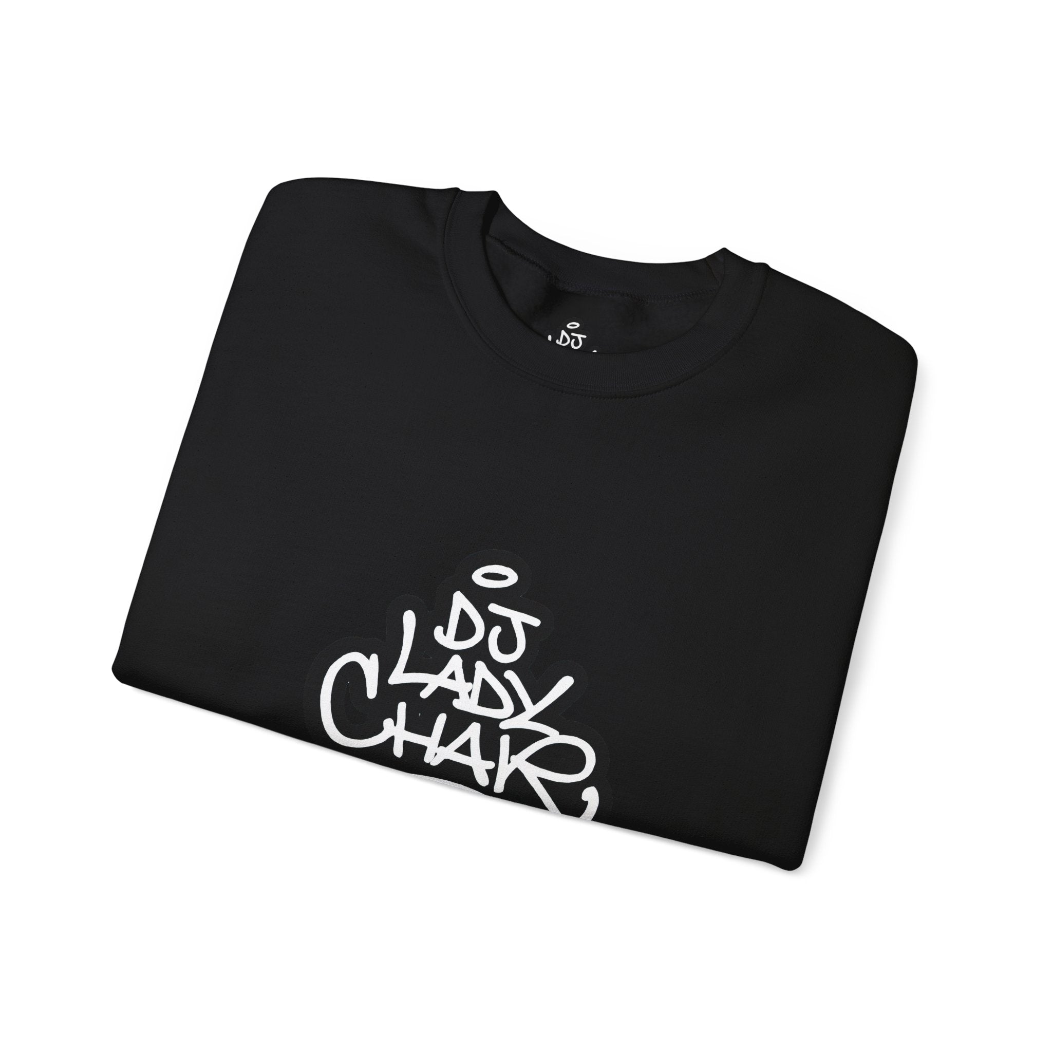 DJ Lady Char Logo Graphic Crew Neck Sweatshirt