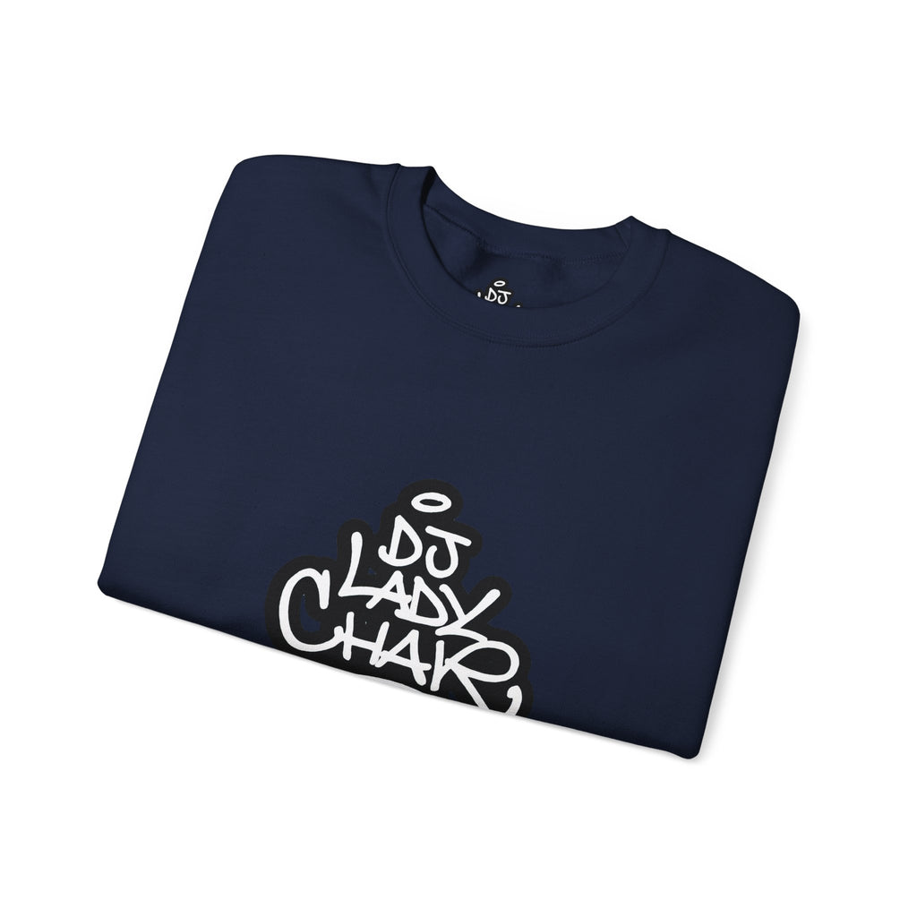 DJ Lady Char Logo Graphic Crew Neck Sweatshirt