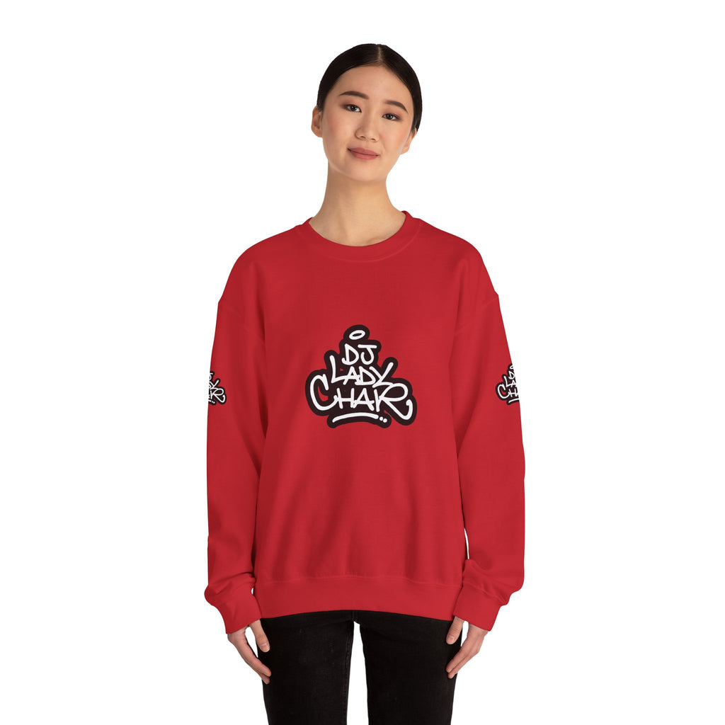 DJ Lady Char Logo Graphic Crew Neck Sweatshirt