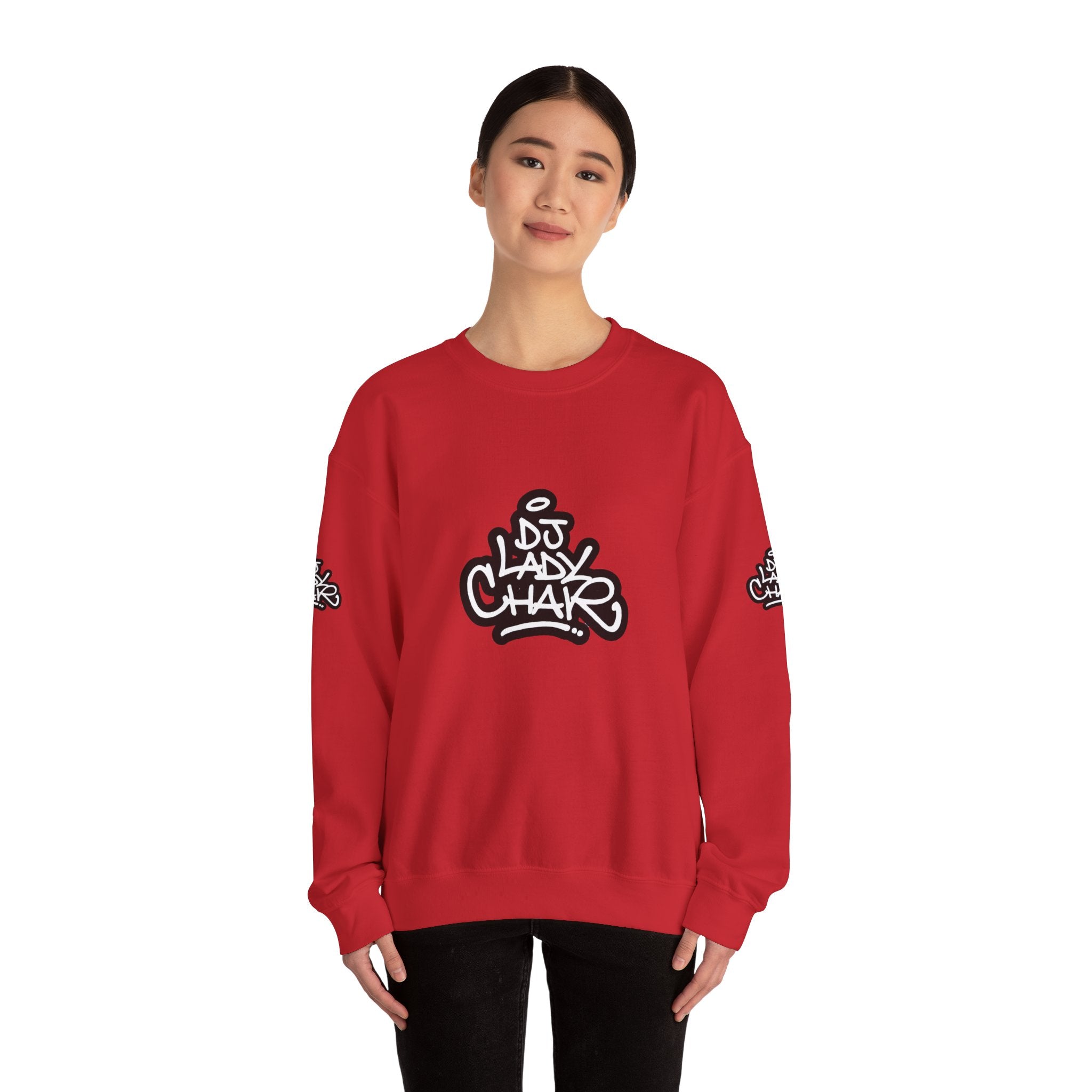 DJ Lady Char Logo Graphic Crew Neck Sweatshirt