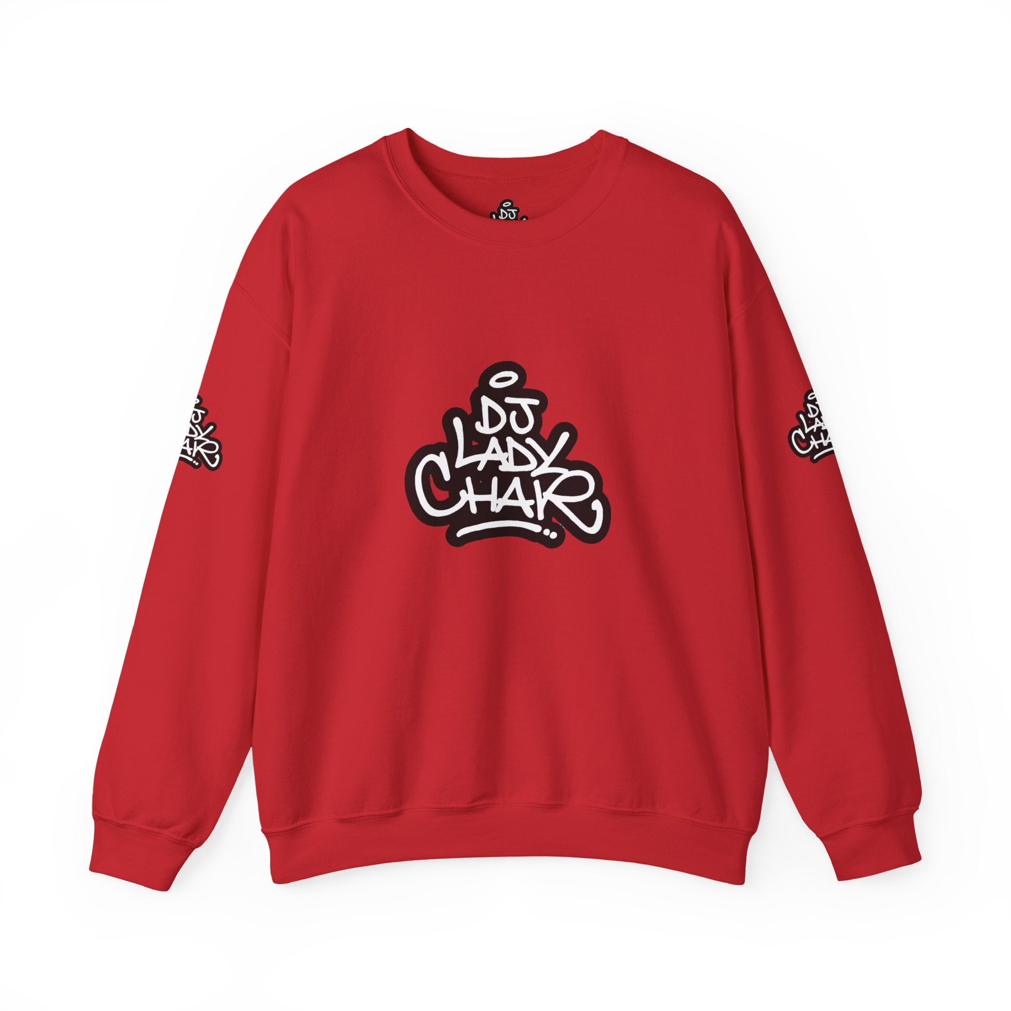 DJ Lady Char Logo Graphic Crew Neck Sweatshirt