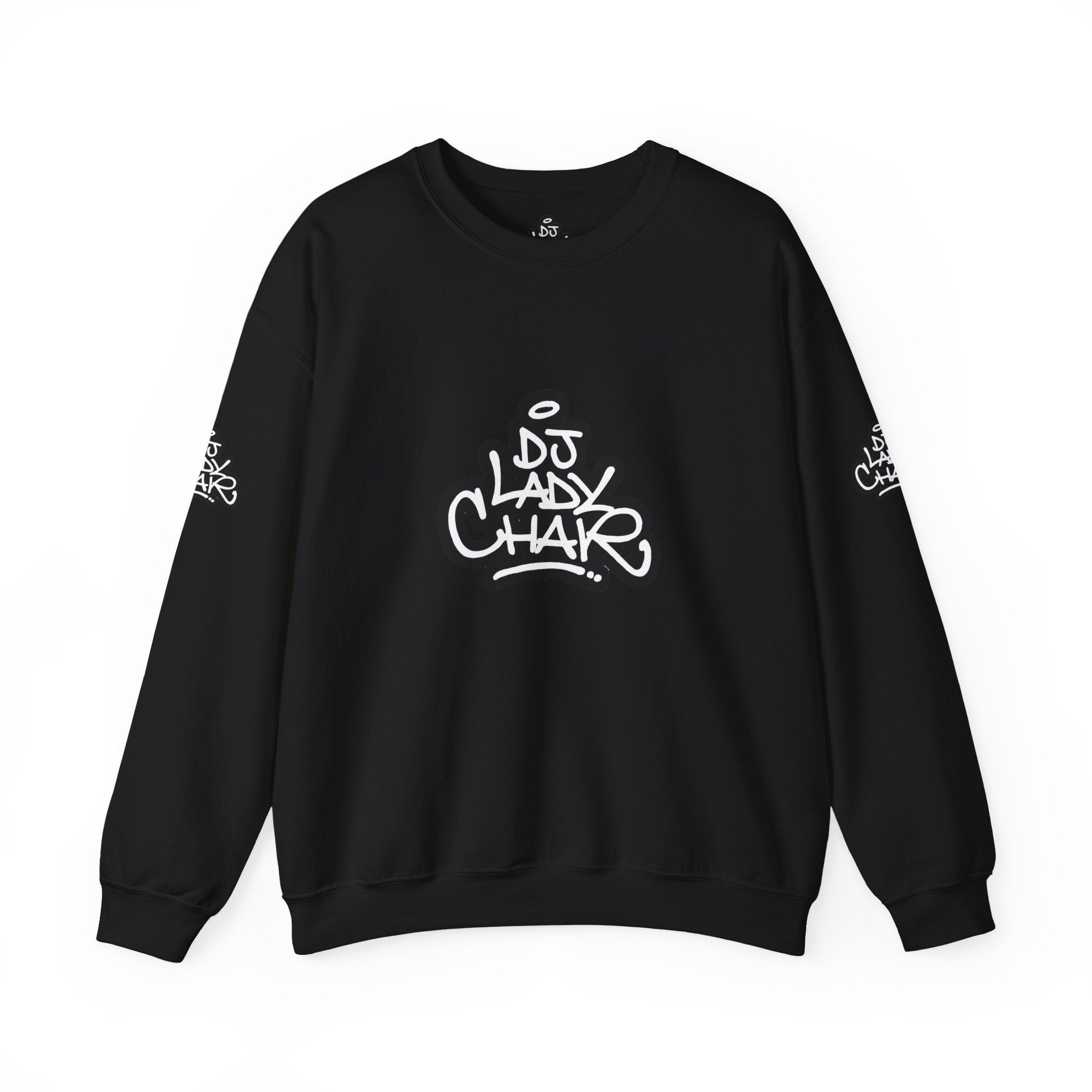 DJ Lady Char Logo Graphic Crew Neck Sweatshirt