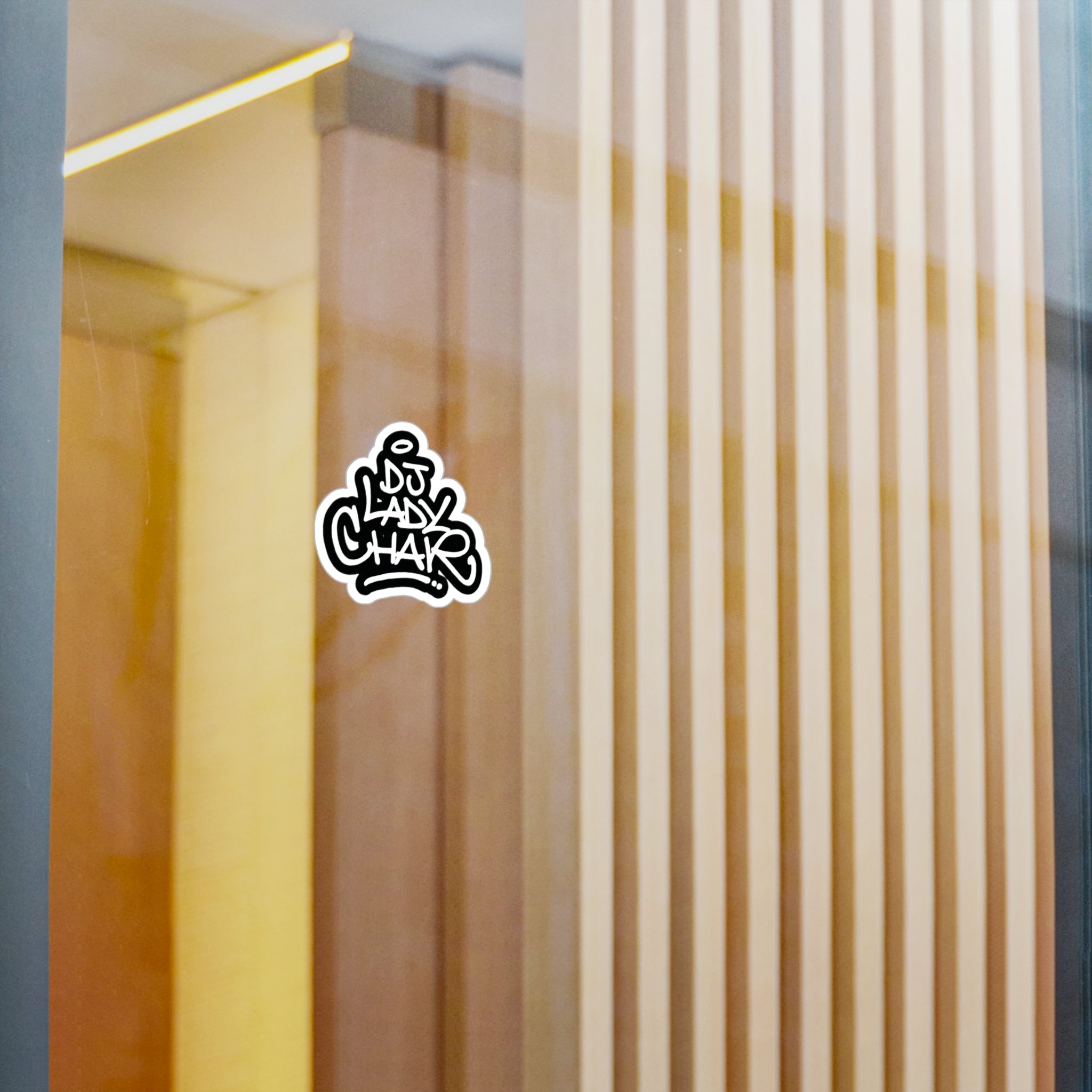 DJ Lady Char Logo - Vinyl Sticker