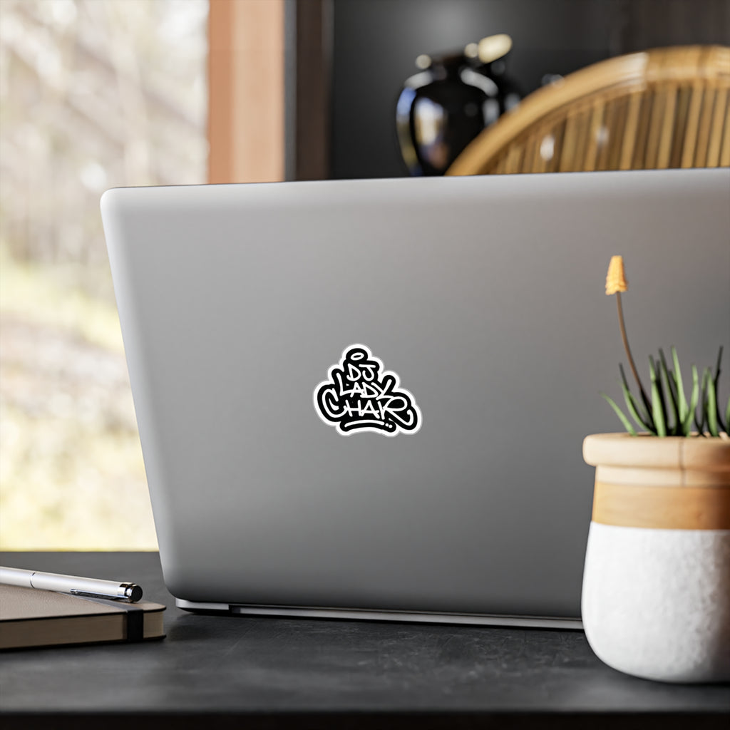 DJ Lady Char Logo - Vinyl Sticker