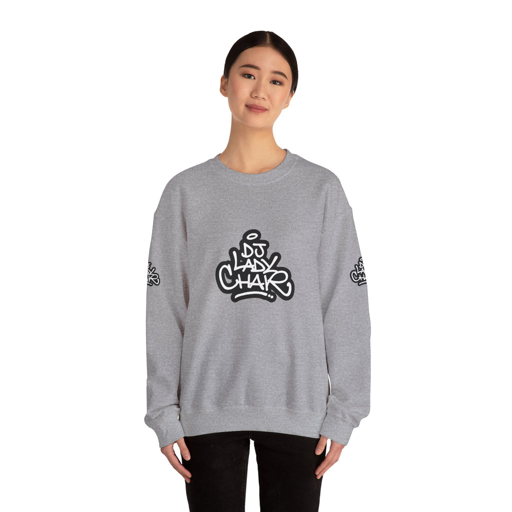 DJ Lady Char Logo Graphic Crew Neck Sweatshirt