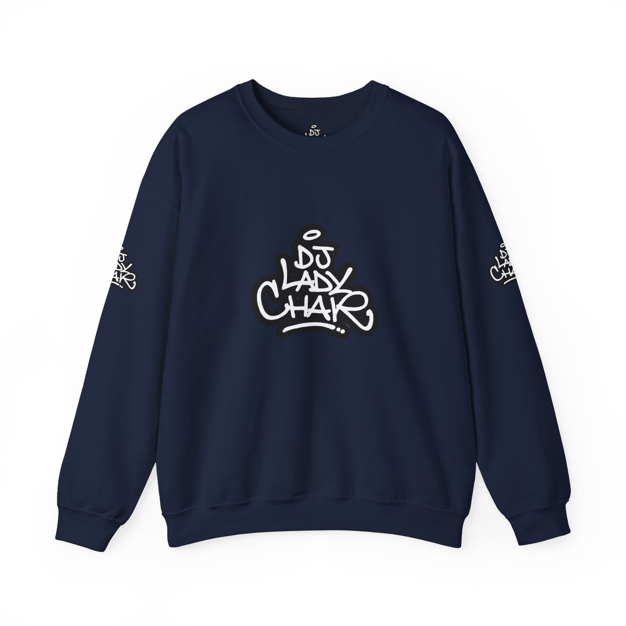DJ Lady Char Logo Graphic Crew Neck Sweatshirt